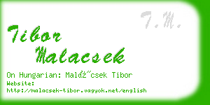 tibor malacsek business card